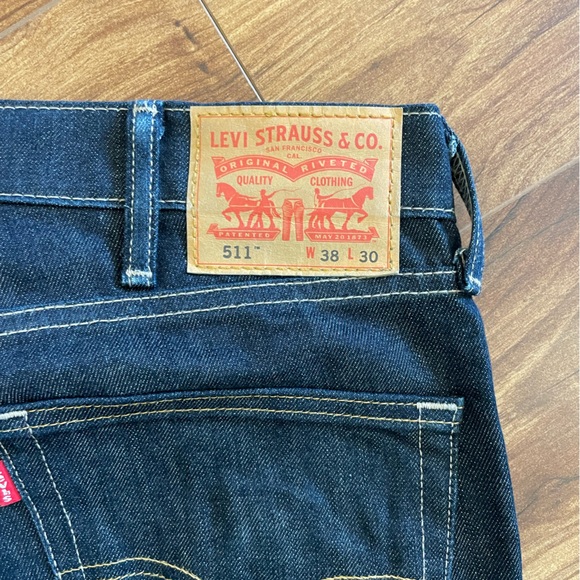 levis 04511-0241 - MENS 511 SKINNY - RIGID DRAGON DENIM JEANS - Picture 3 of 9